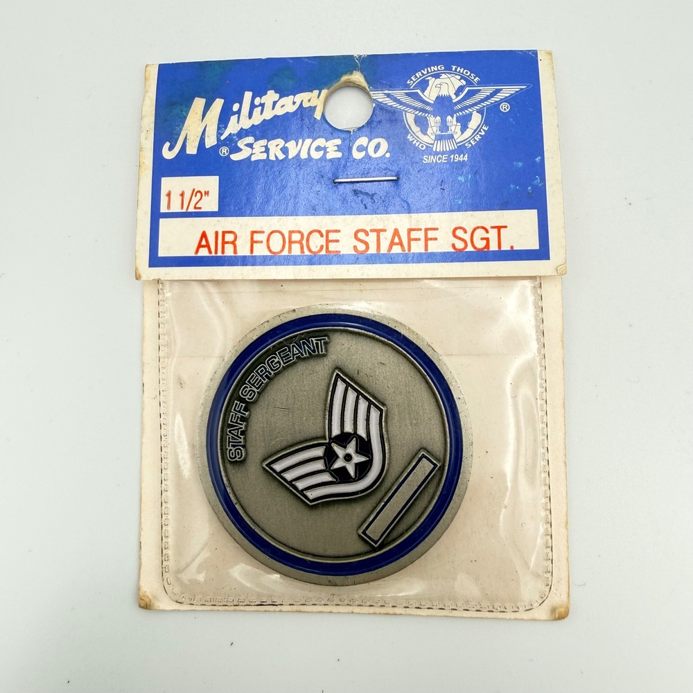 Military Service Co Air Force Staff Sgt Challenge Coin 1.5 Inch New in Pouch